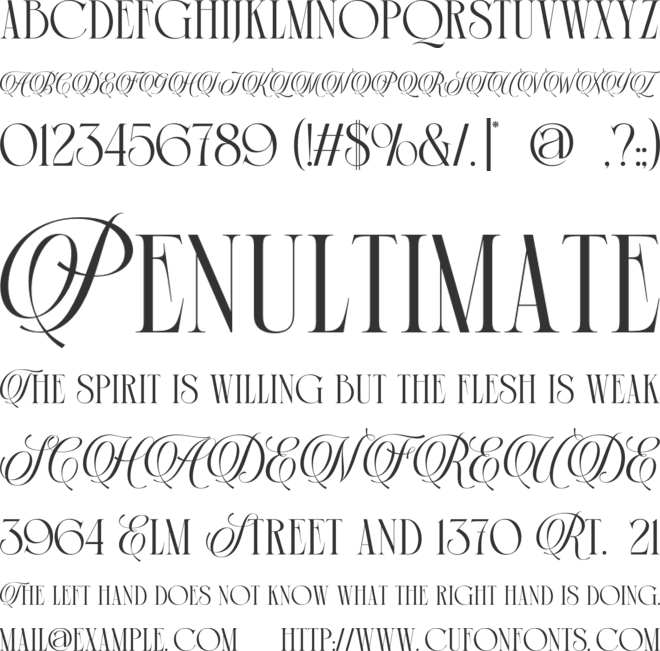 Charoly font preview