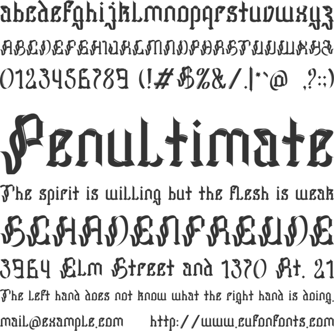 Huffles font preview