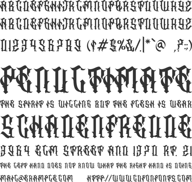 Swarotty font preview