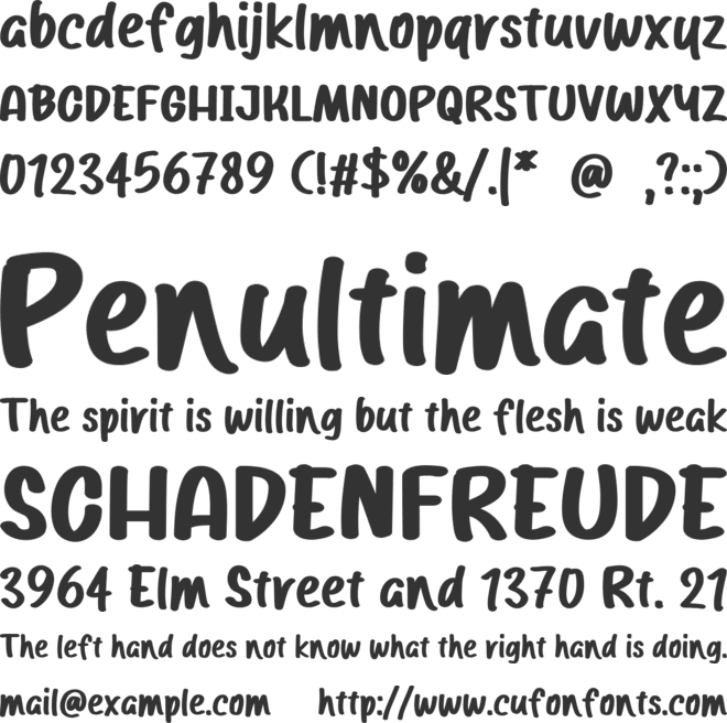 Hawthome font preview