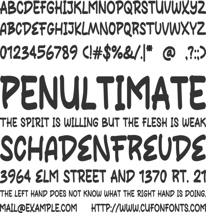 Boulder font preview