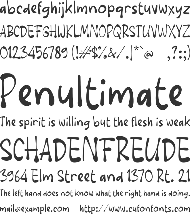 Raback font preview