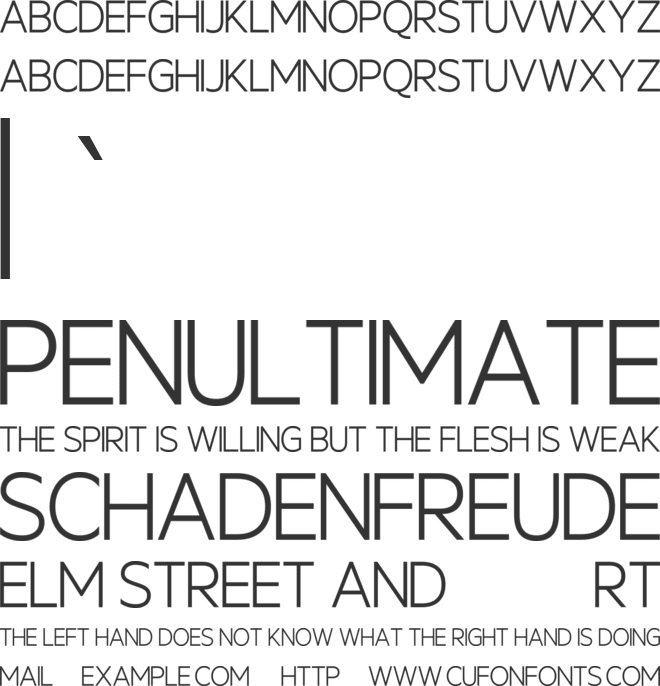 Santorina font preview