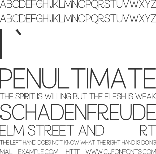 Concentral font preview