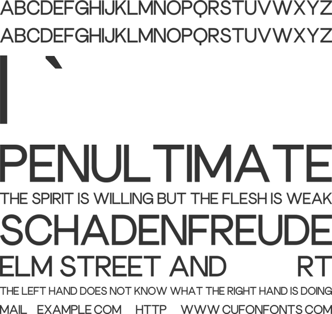 Salvadore font preview