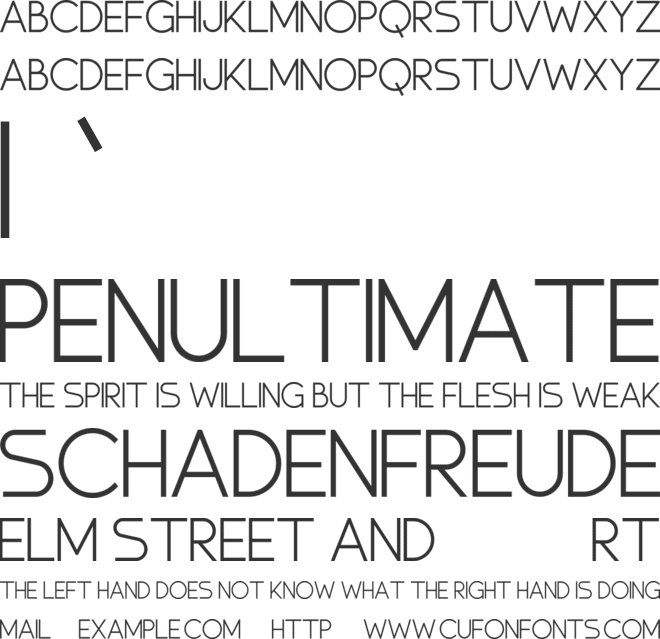 Resistencia font preview