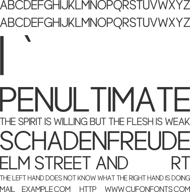 Providence font preview