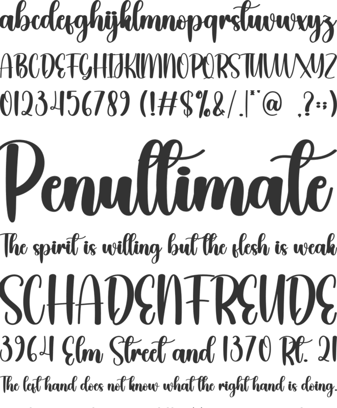 Heredity font preview