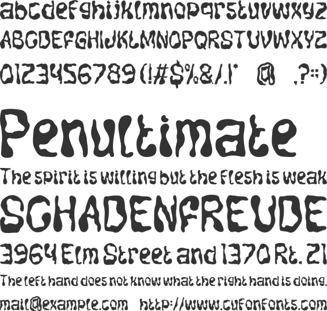 Dynamic Drips font preview