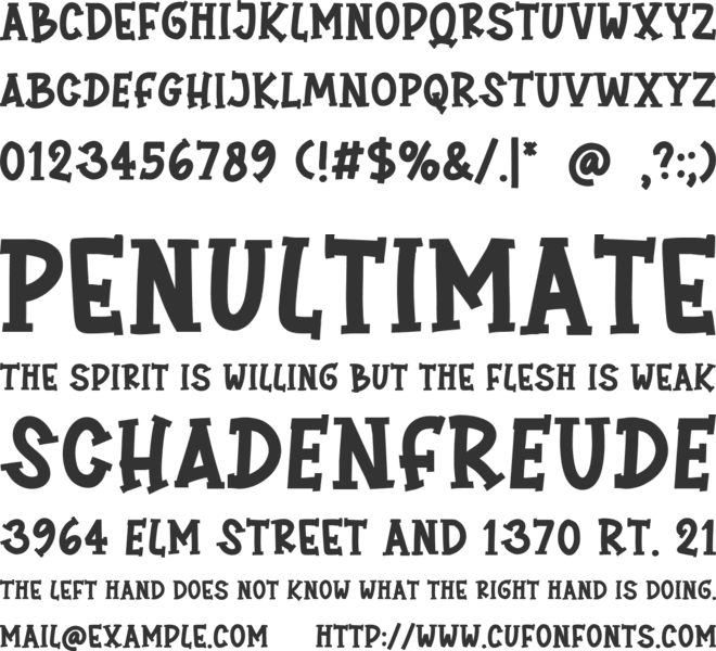 Chuckly font preview