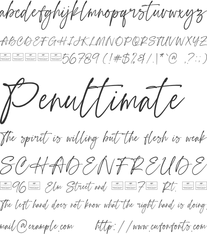 Candescent Free font preview