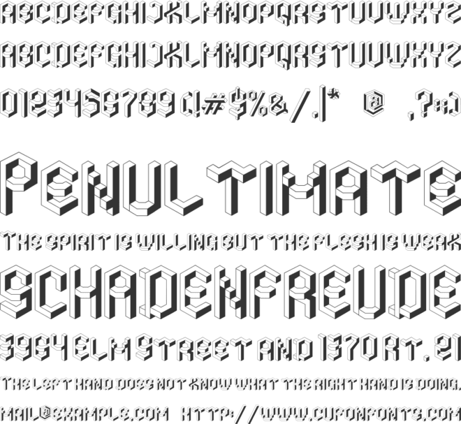 Funky Form font preview