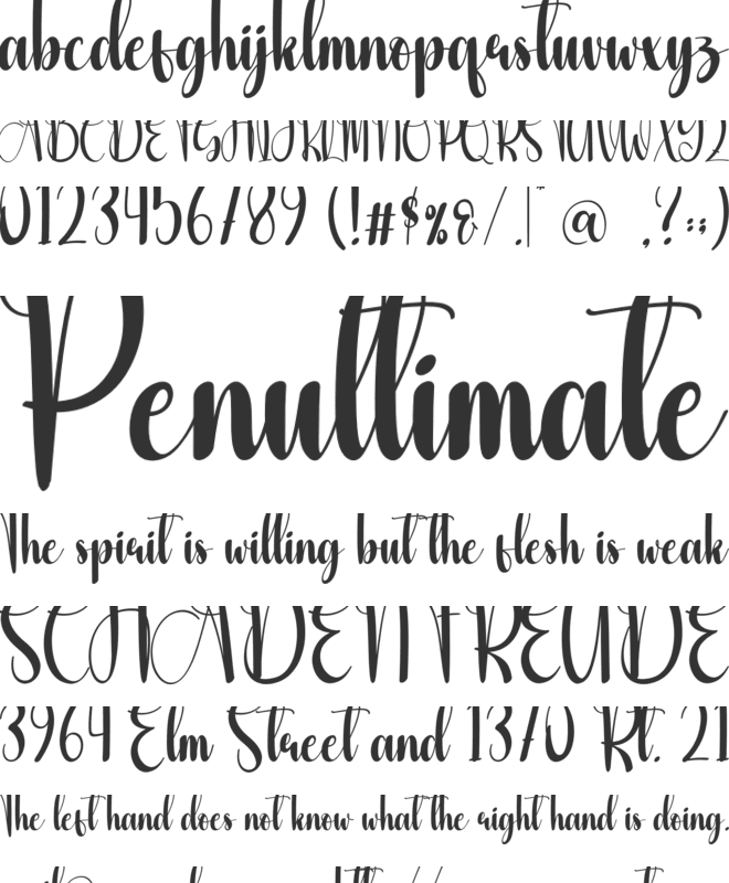 Alsatiandog font preview