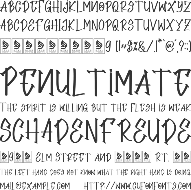 Tagline Flow font preview