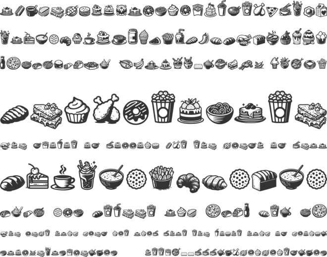 Foodielista font preview