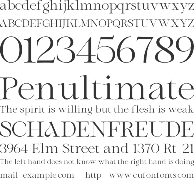 Araline font preview