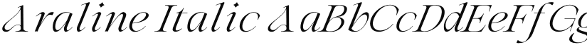 Araline Italic font