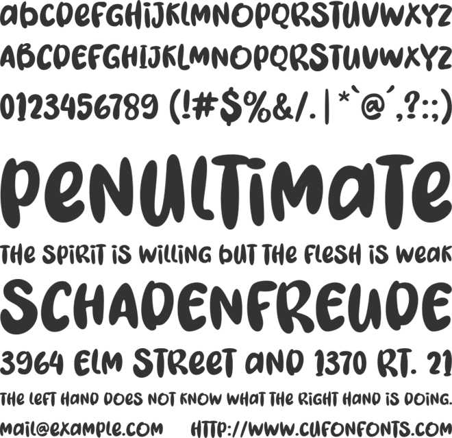 Super Childish font preview