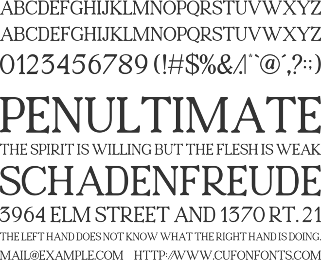 Giantoli Serif font preview