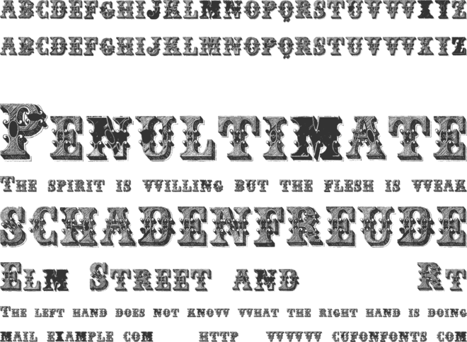 Vespro font preview