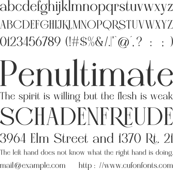 Monrovia-ModernSerifFont font preview