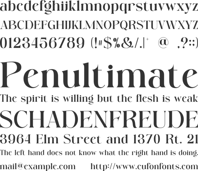 RIMONS font preview