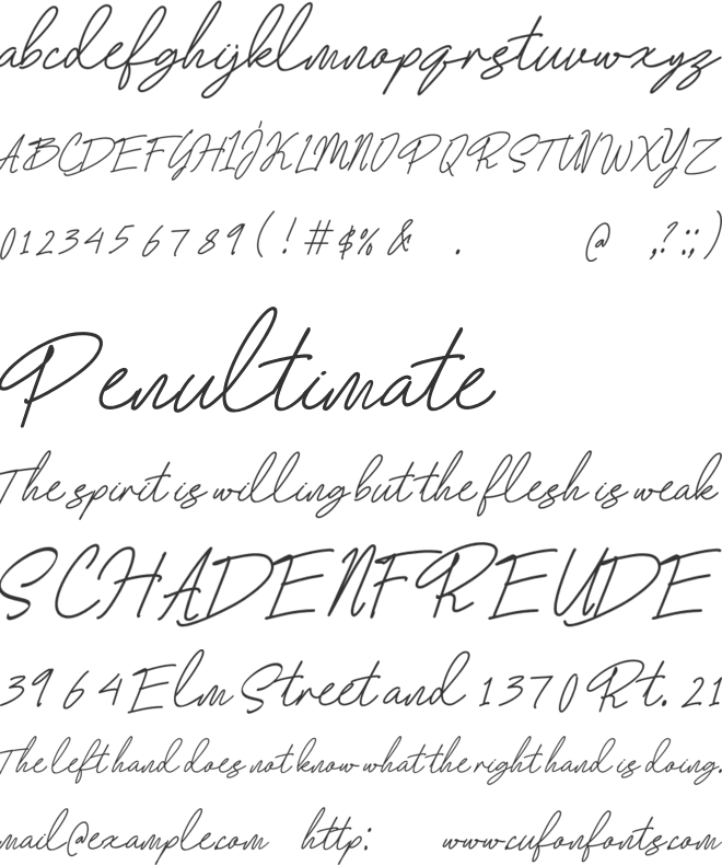 Purity font preview