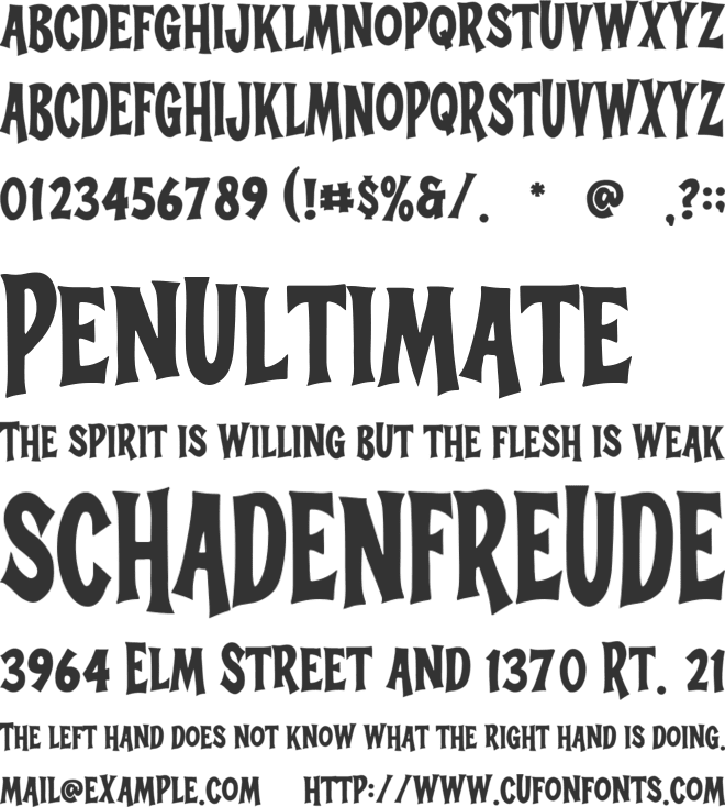 Christmas Shaky font preview