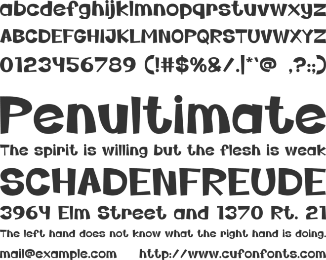 Green-Town font preview