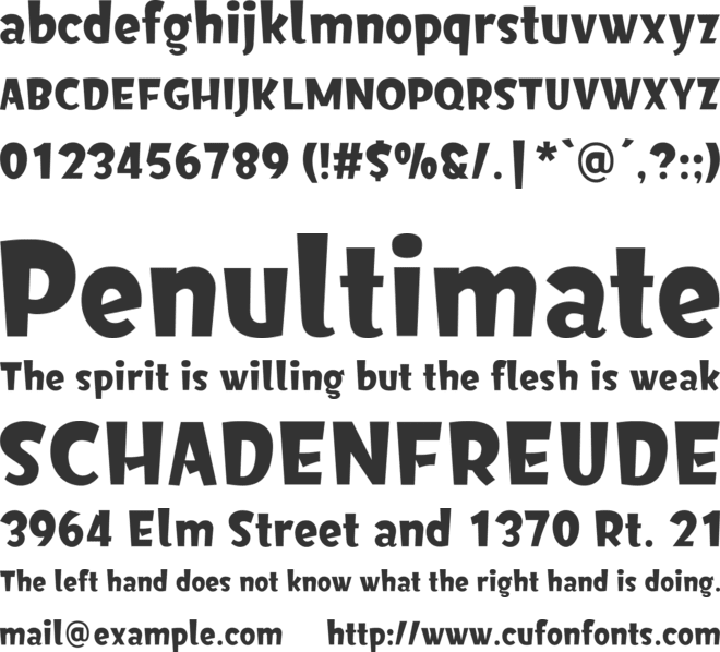 HFCheers font preview