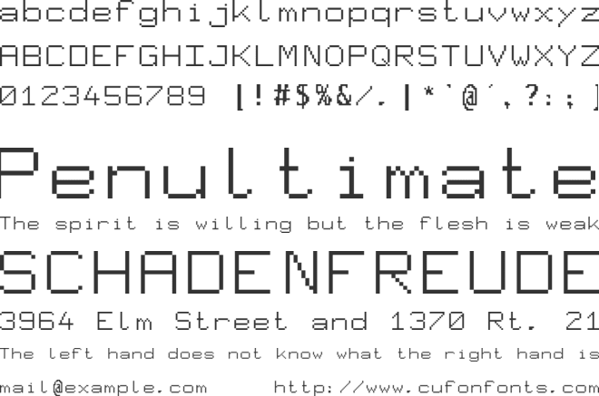 ATC font preview