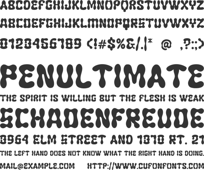 Squishy font preview