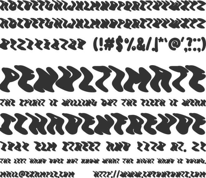 Wavy Retro - Personal Use font preview