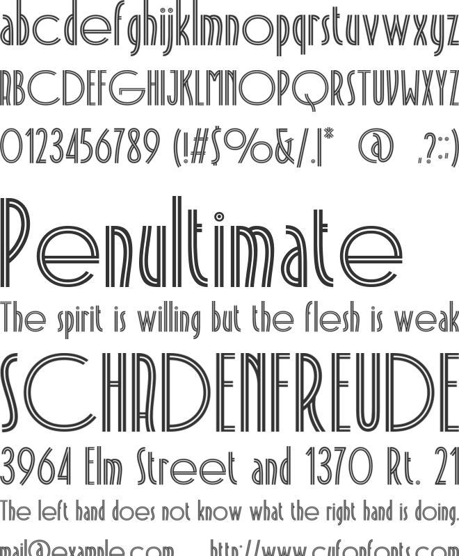 Decola font preview