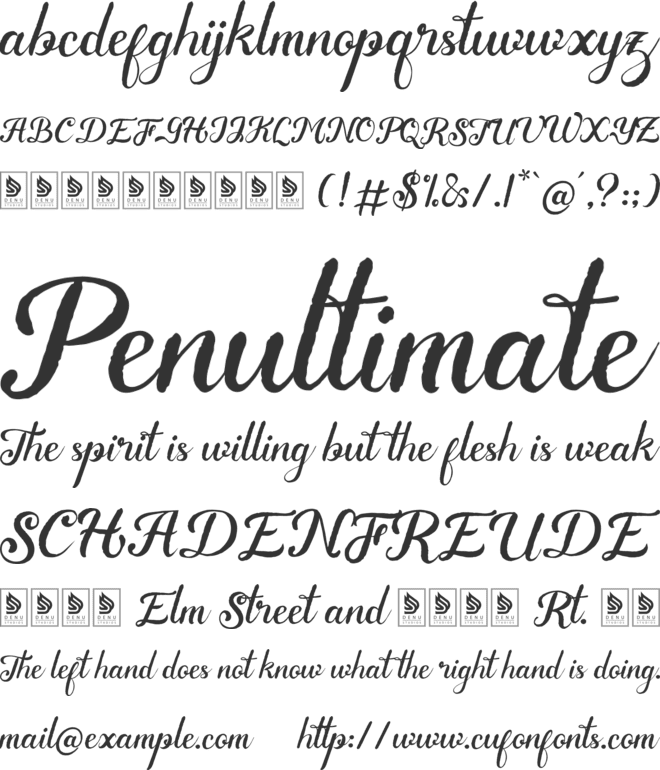 Calaris Deritta font preview