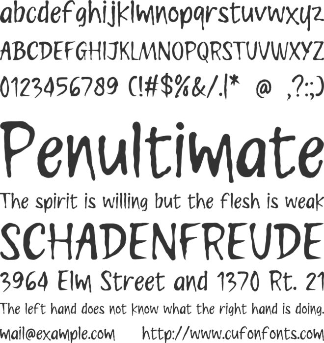 Scribble Squad font preview