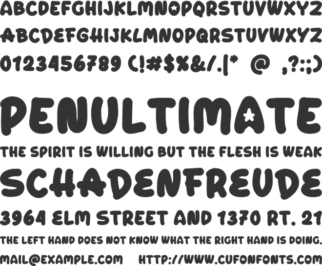 Popstar font preview