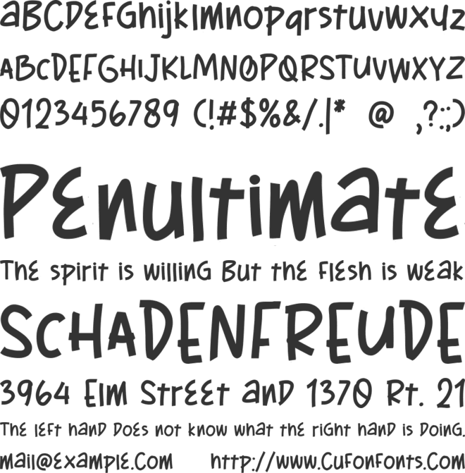 Twinkle Town font preview