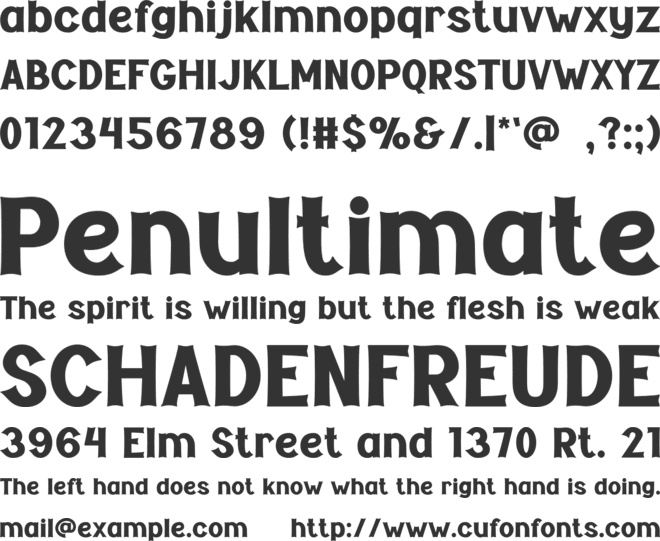 MACHOMAN font preview