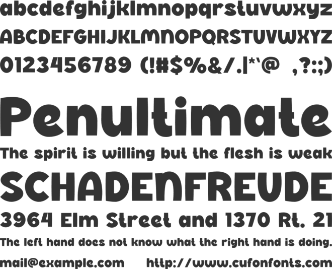 Randall font preview