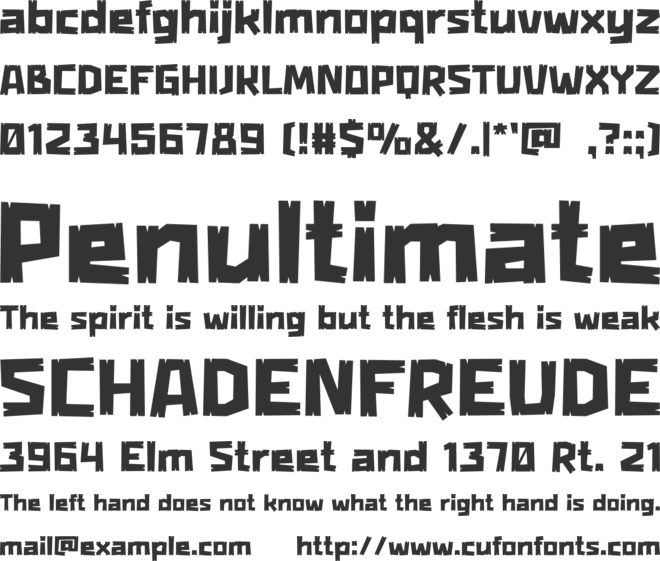 CLEGAN font preview