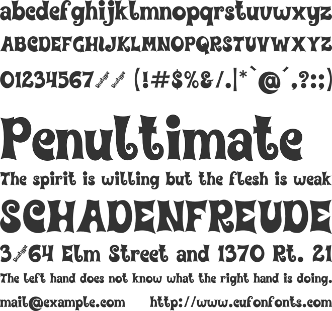 Retro Swirl font preview