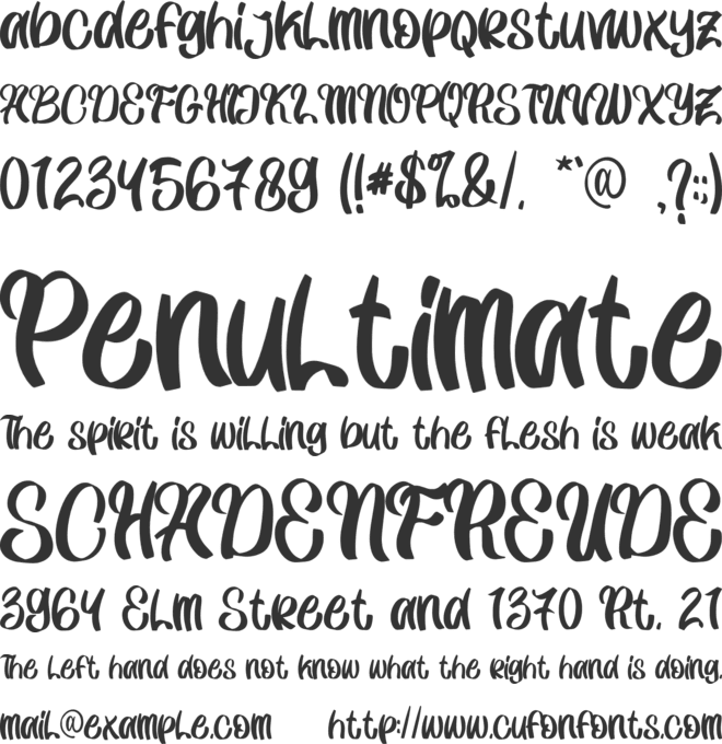 Kaguri - Personal Use font preview