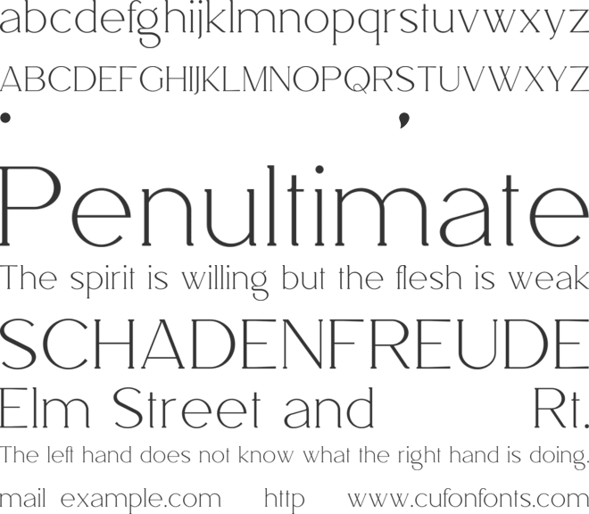 Salve font preview