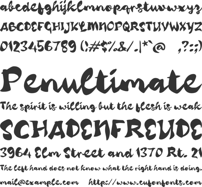 Rabbito Lemon font preview