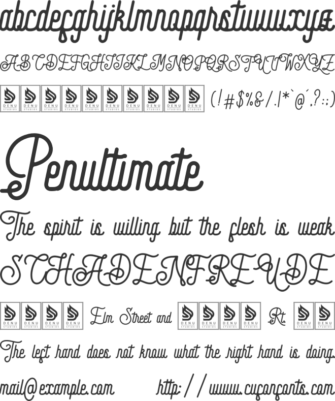 Kimdelim font preview