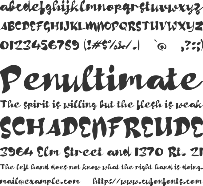 Rabayo font preview