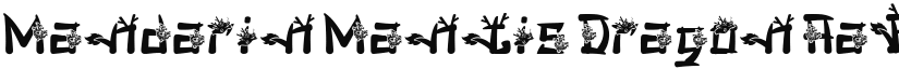 Mandarin Mantis Dragon font