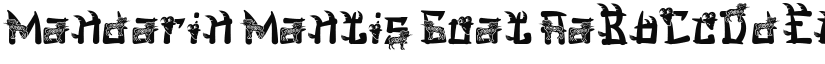 Mandarin Mantis Goat font