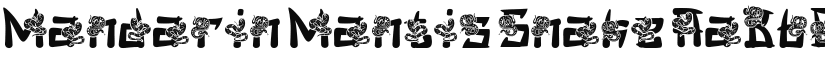 Mandarin Mantis Snake font